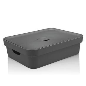 Cesta Organizadora De Plástico Cube Ou Concreto 45 X 35 X 13 Cm - 26772