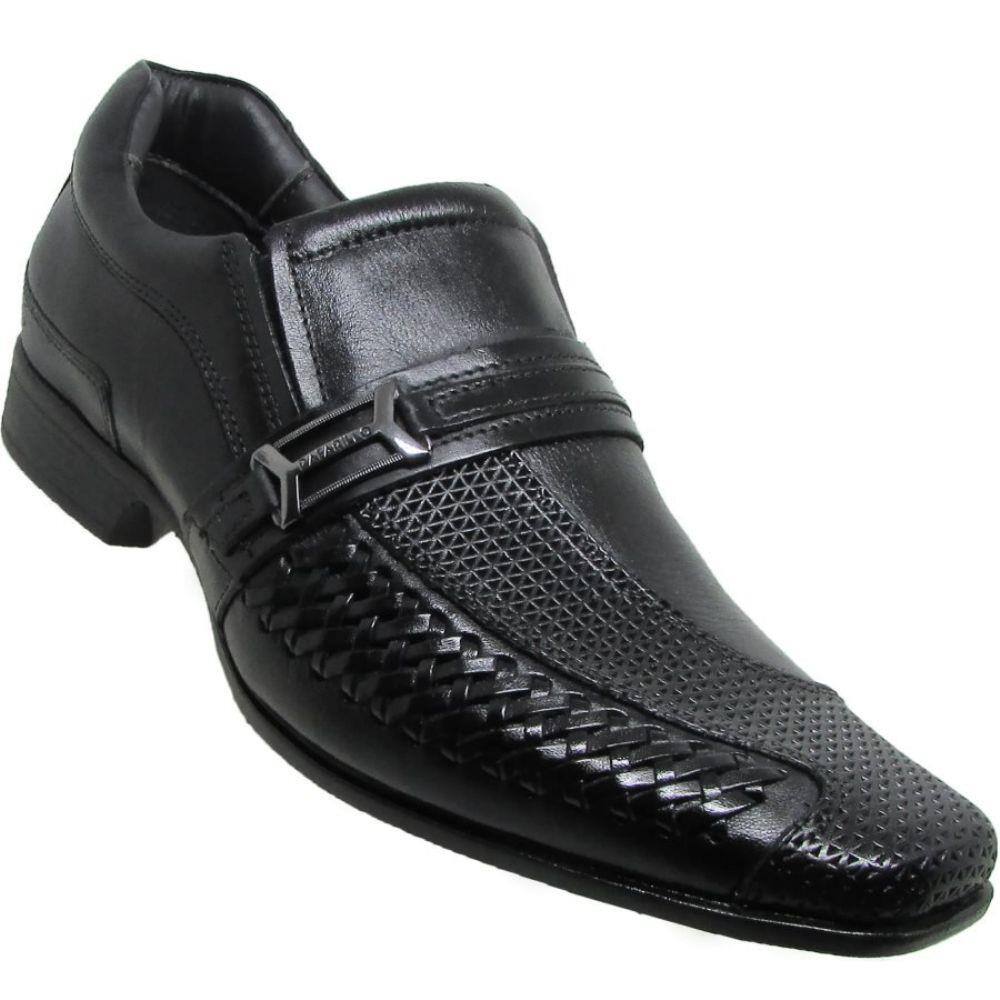 Sapato Social Rafarillo Las Vegas Metalizado Masculino - 41 - Preto