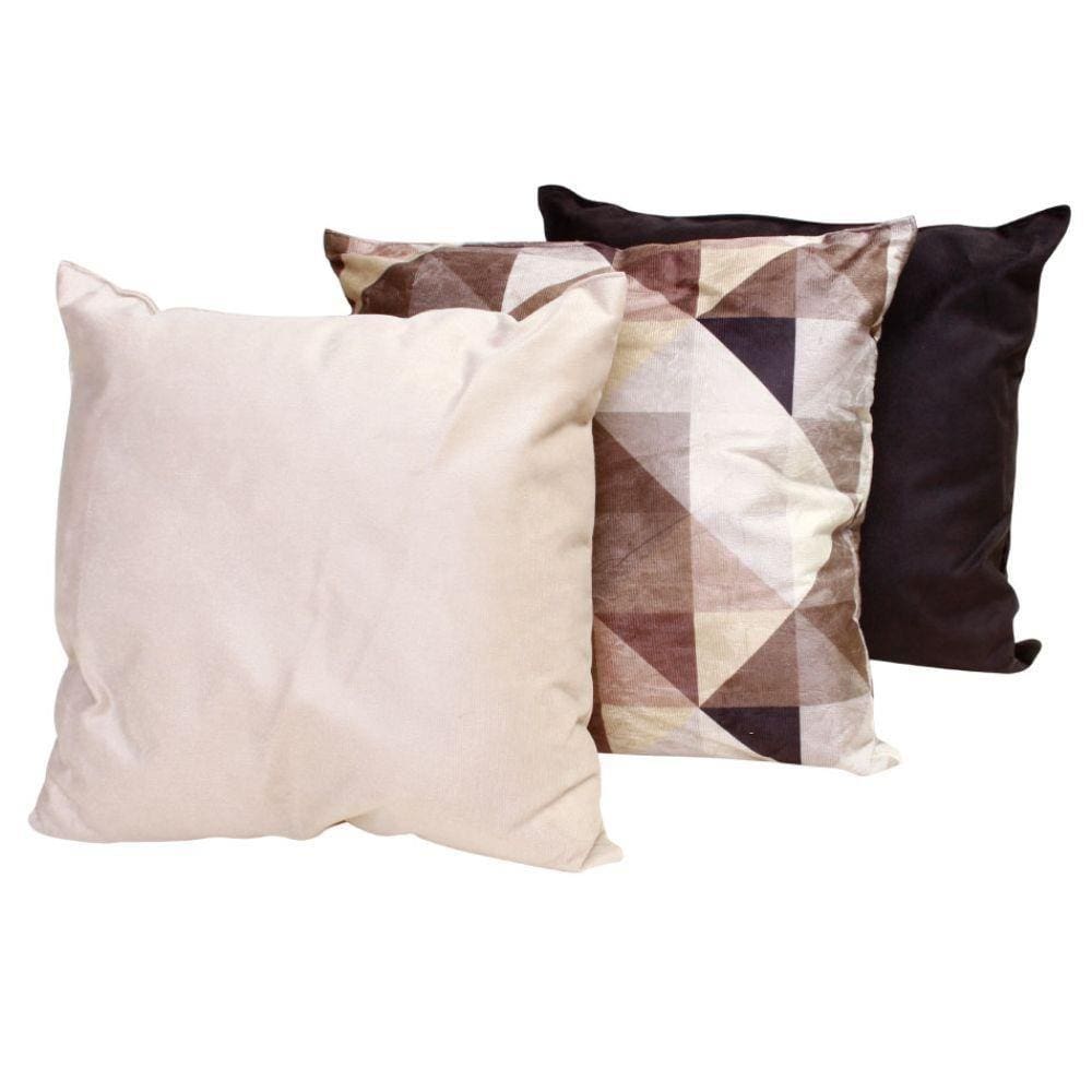 Almofadas Decorativas 3 Unidades 45cm Suede Estampado
