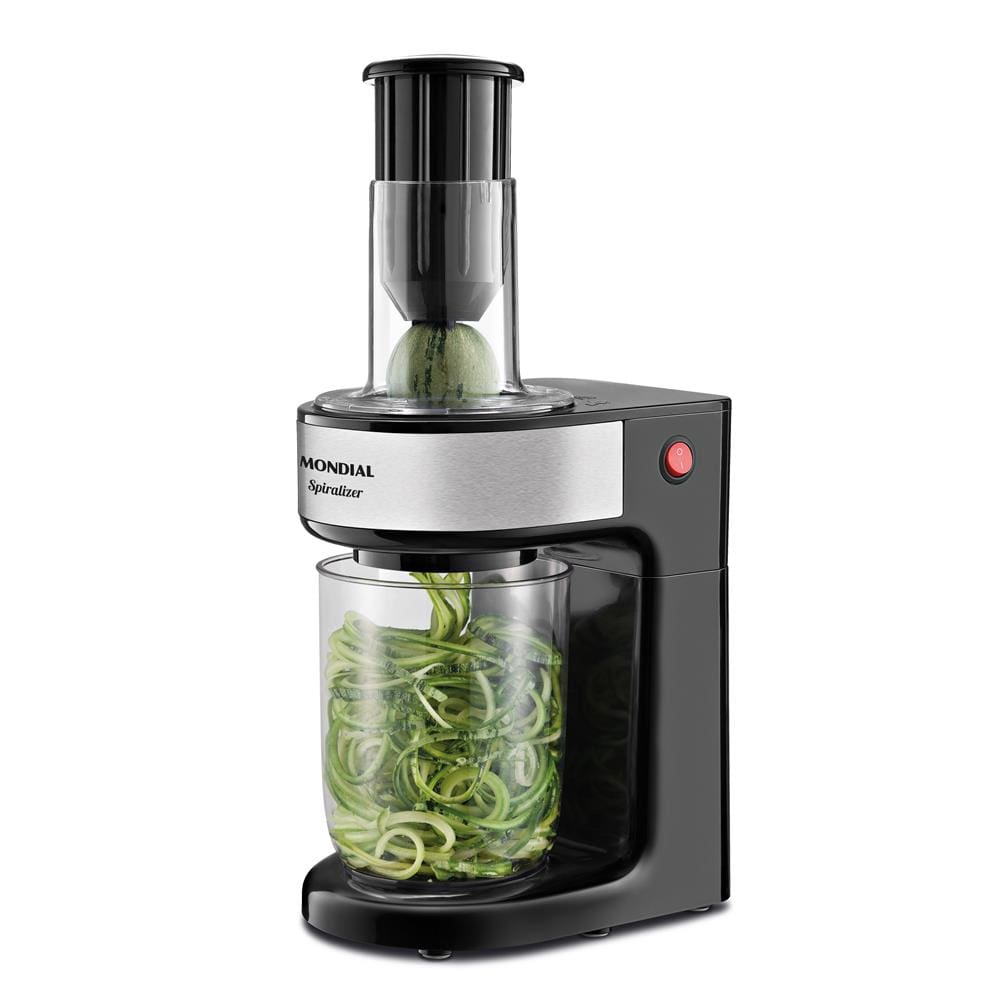 Cortador Elétrico de Alimentos Mondial Spiralizer CS-01 – Preto e Inox