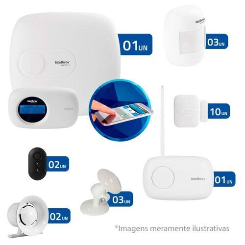 KIT SISTEMA DE ALARME S/ FIO AMT 8000 SLIM