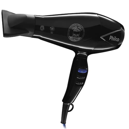 imagem-Secador de Cabelos Philco Skull Pro PSC02P com Emissão de Íons Motor Ac Profissional Preto 2000W - 220V