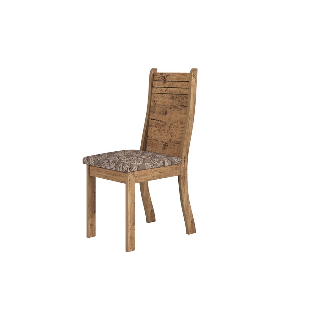 Cadeira Viero Móveis Carmem em Tecido Jacquard - Fendy/Sandrim