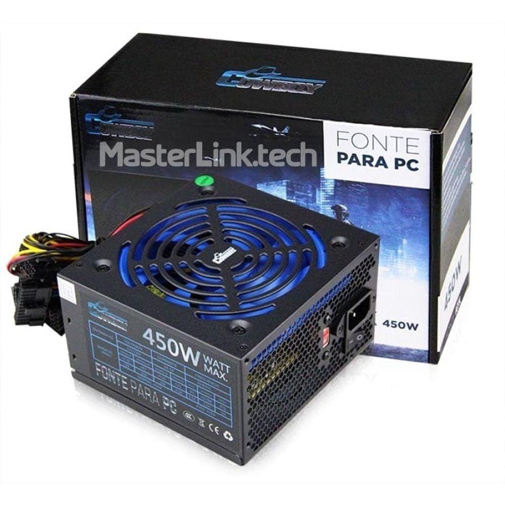 Fonte Atx Conexão Sata Para Pc 450w Cowboy - Kp-533