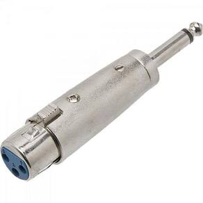 Adaptador P10 Mono X Xlr Cannon Fêmea Metal Adap0028 Prata Storm