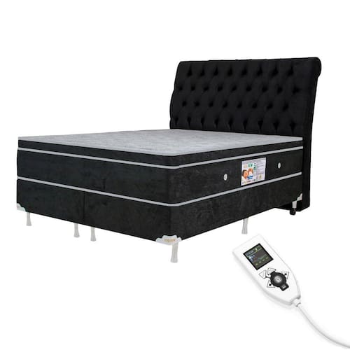 Colchão Magnético Super King 1,93x2,03 Massageador Bio Quântico Infra Vermelho + Cama Box Menor preço em Colchão Magnético Super King 1,93x2,03 Massageador Bio Quântico Infra Vermelho + Cama Box