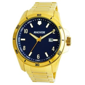 Relógio magnum masculino cronógrafo azul silicone MA33504F em