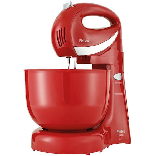 imagem-Batedeira Philco Paris VM com 4 Velocidades – Vermelha  - 220V