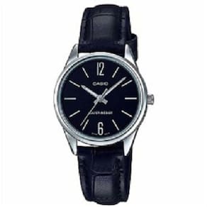 Relogio Casio Feminino Ltp-v005l 1bu Prata Couro Analogico