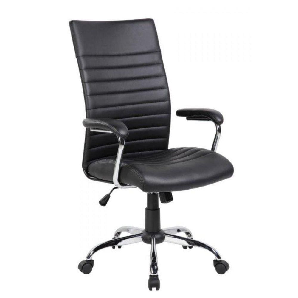 Conjunto com 1 Cadeira Presidente e 2 Cadeiras Interlocutores em Couro PU PEL-9023H/V