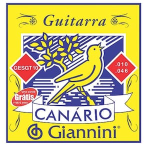 Encordoamento Para Guitarra Canário Aço 010 Gesgt10 Giannini
