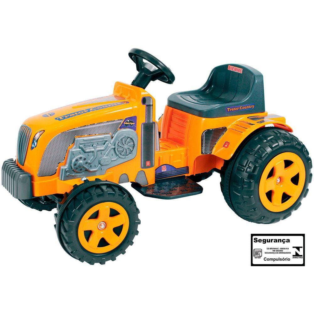 Mini Trator Eletrico 6V Country Amarelo 319 Biemme