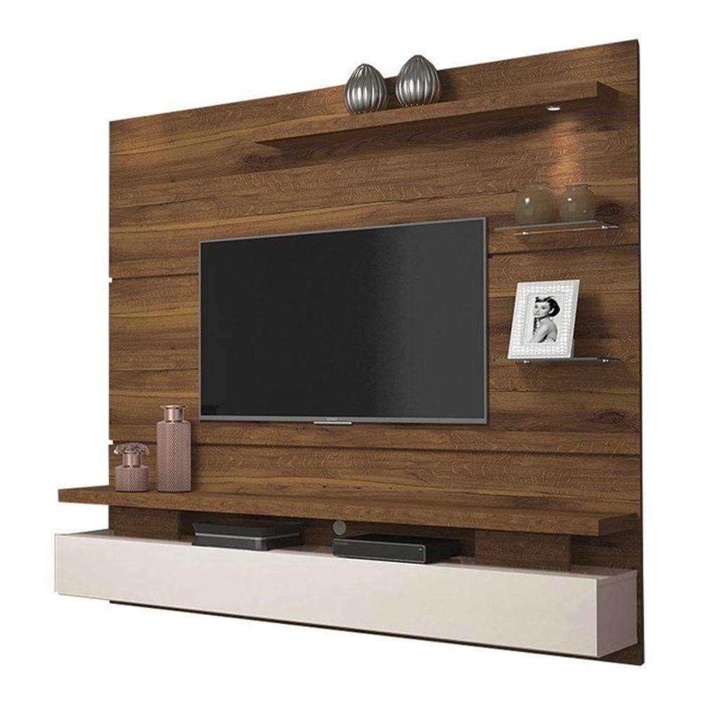 Painel Home Suspenso Tv Polegadas Greco Dj Moveis Marrom Chocolate