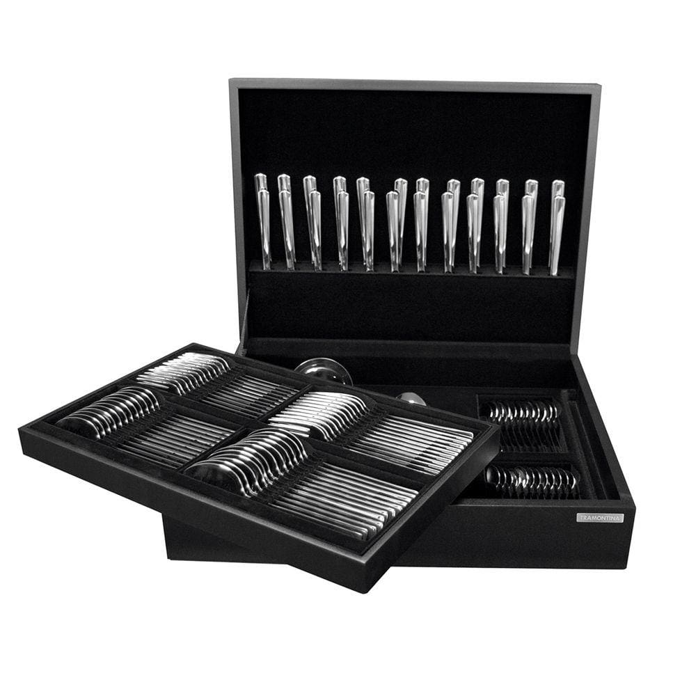 Faqueiro Oslo 101 Peças Aço Inox com Estojo 66985214 Tramontina