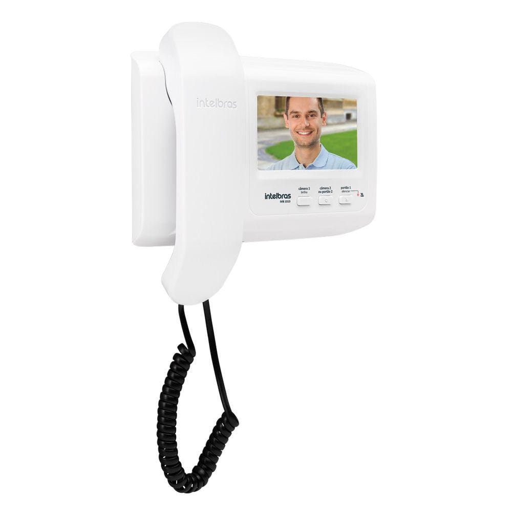 Kit Vídeo Porteiro Intelbras IVR1010 Branco Tela LCD 4,3