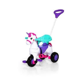 Triciclo Infantil Bandeirante Velobaby com Buzina Rosa