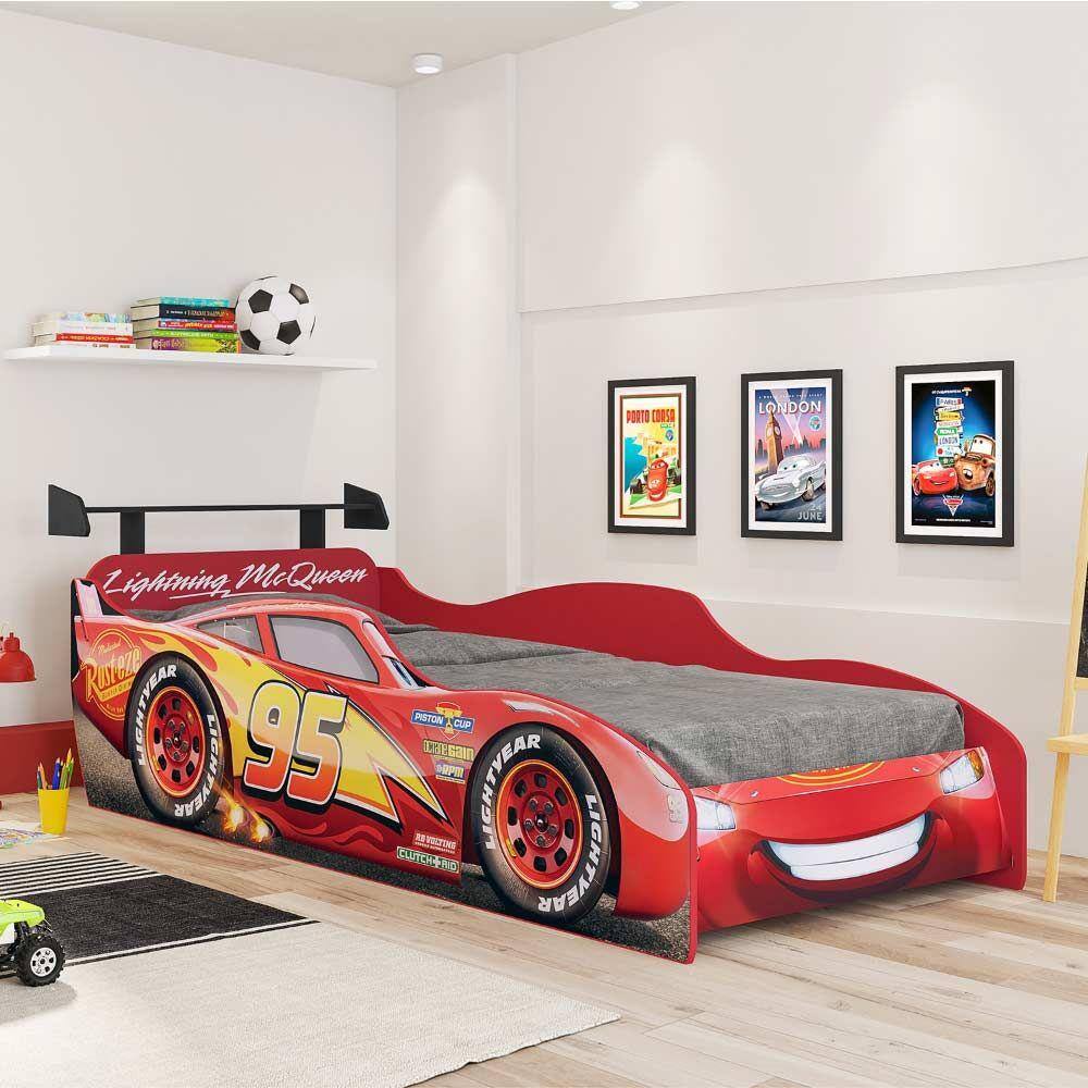 Cama Infantil Drift Amarelo, Carro De Corrida