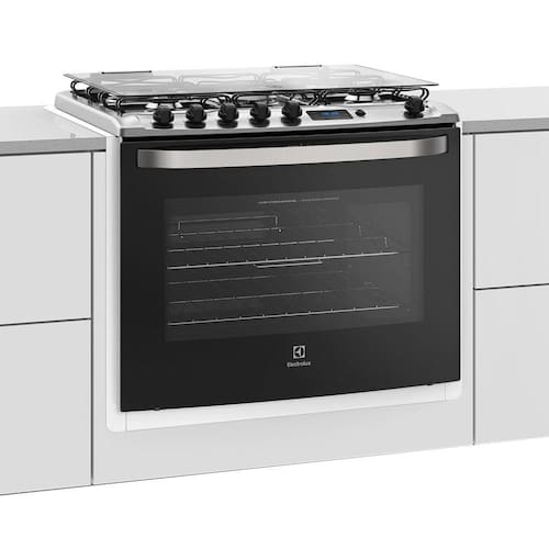 Fogão de Embutir Electrolux 5 Bocas Full Glass 76BER Branco - Bivolt Menor preço em Fogão de Embutir Electrolux 5 Bocas Full Glass 76BER Branco - Bivolt