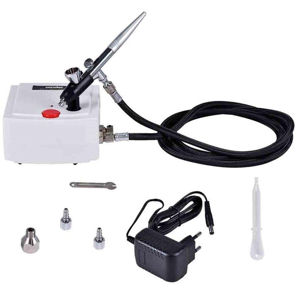 Kit Mini Compressor Com Aerógrafo Profissional Vonder