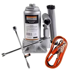 Kit Macaco Hidráulico Garrafa 2t Chave Roda e Cabo Bateria