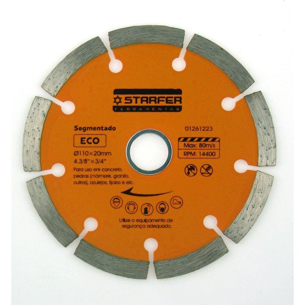 Disco Diamantado Starfer Eco Segmentado Embalagem Com 10