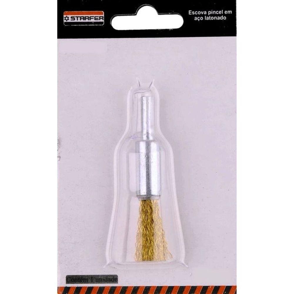Escova Aço Pincel Starfer 12mm (diâmetro) Haste Com 08mm