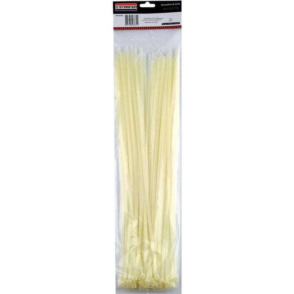 Abraçadeira Nylon Branca 250 X 4,8 Starfer Com 100 Un