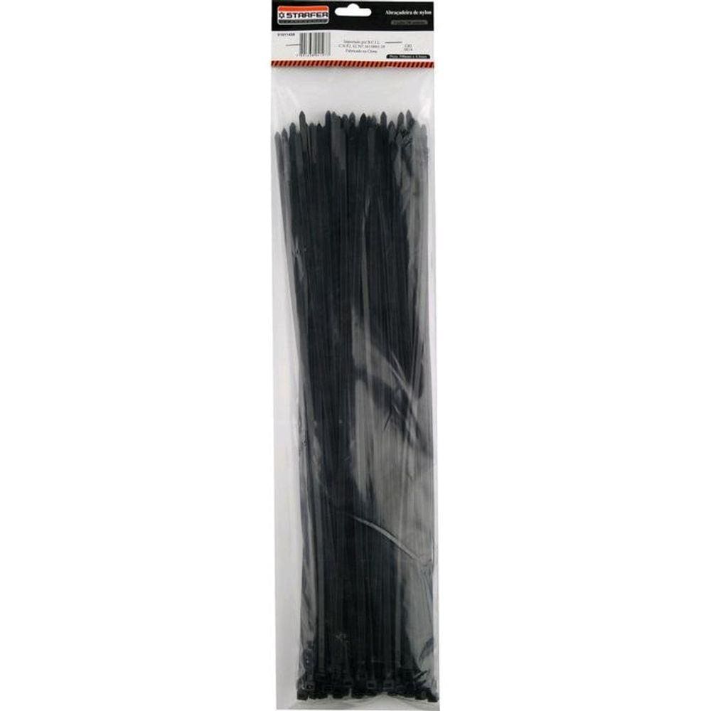 Abraçadeira Nylon Preta 370 X 7,6 Starfer Com 100 Un
