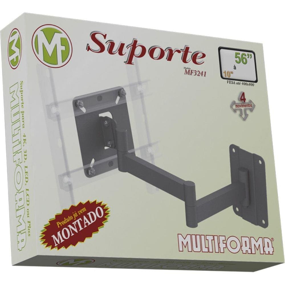 Suporte TV 10" a 56" TriArticulado LED,LCD MF3241 Multiforma
