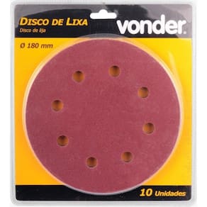 Disco De Lixa Para Lixadeira De Teto Lpv 750 Com 10 Unidades Grão 120 Vonder