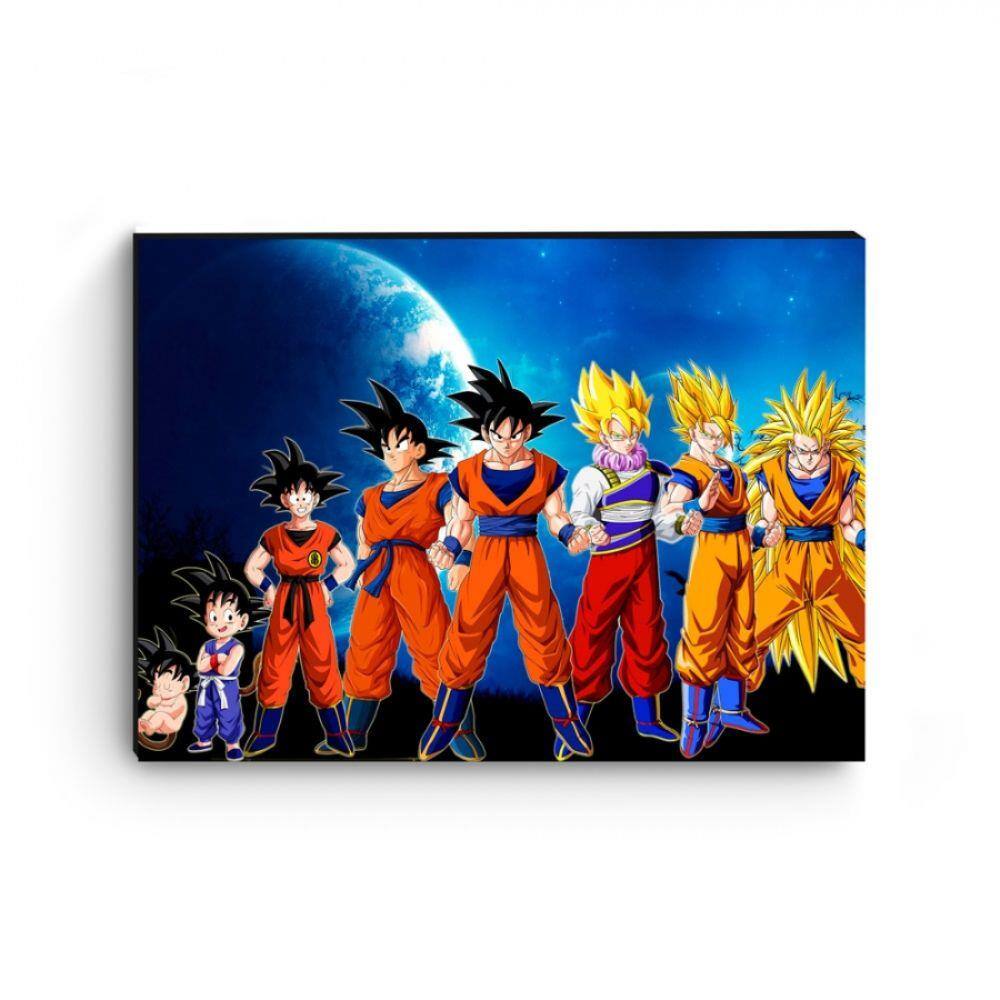 Quadro Decorativo Dragon Ball Goku Desenho Anime Com Moldura G01