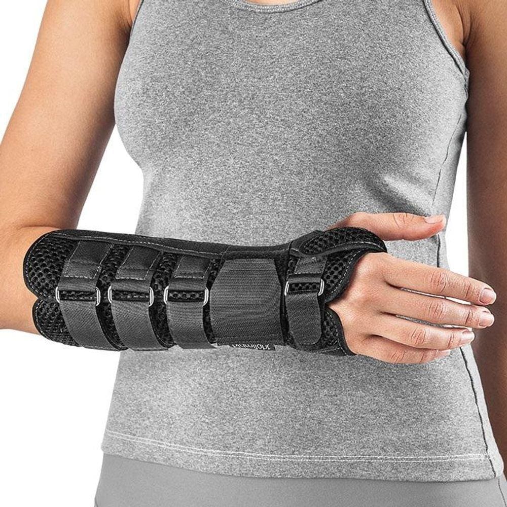 Órtese com Tala para Punho Longa Comfort Air Direita Preta Hidrolight - Preto