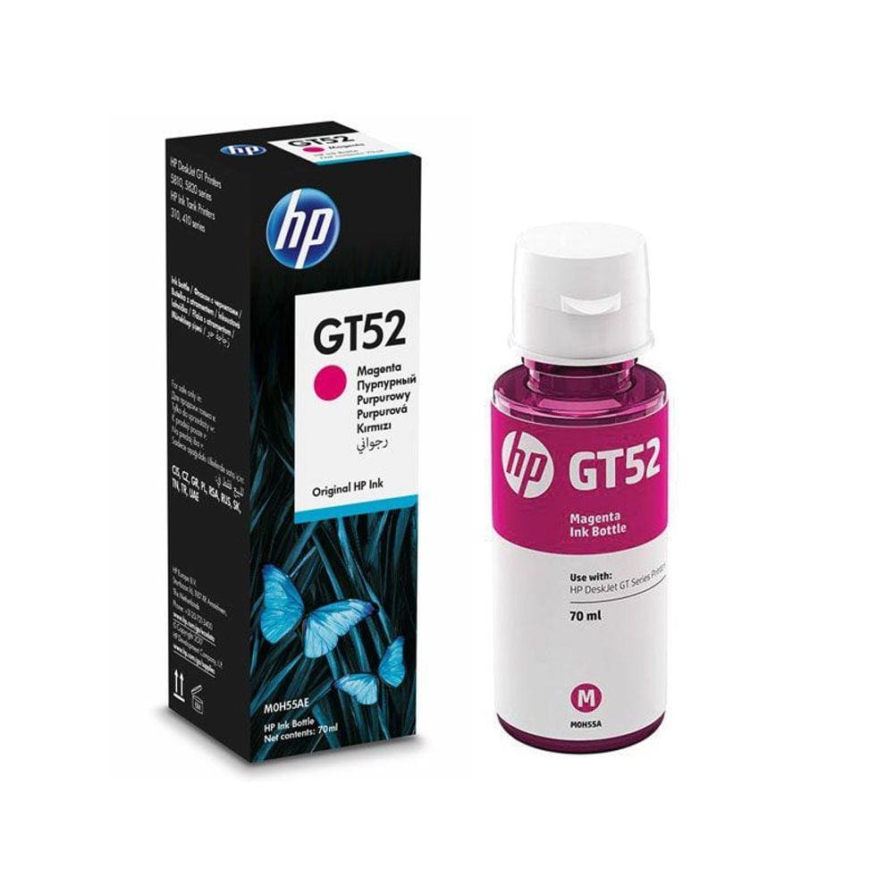 Garrafa de tinta hp suprimentos m0h55al hp gt52 70ml