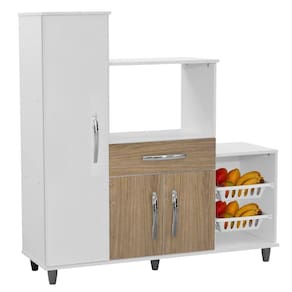 Armário Fruteira Multiuso 121 x 124cm c/ 3 Portas e 1 Gvta 100% BP - Lumil Ibiza
