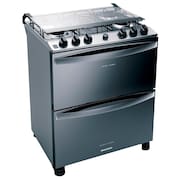 Fogão Brastemp 5 Bocas BFD5NCR com Mesa de Inox, Duplo Forno e Acendimento Automático - Inox