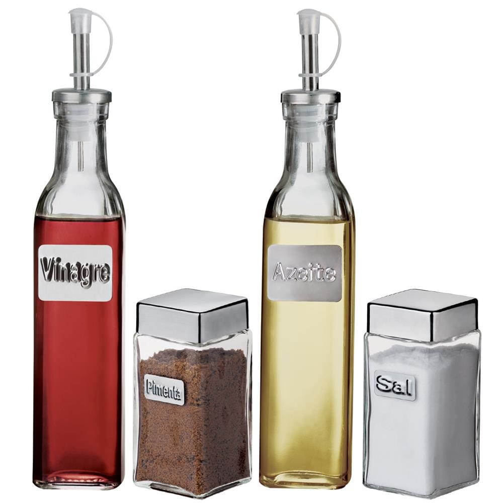 Galheteiro Euro Home Label com Suporte – 4 Peças