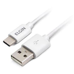 Cabo Usb Tipo C Elgin - 1 Metro - Branco