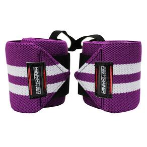Munhequeira Profissional Crossfit roxo com branco