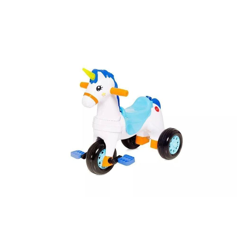 Triciclo Infantil - Passeio e Pedal - Velocita Classic - Azul - Calesita