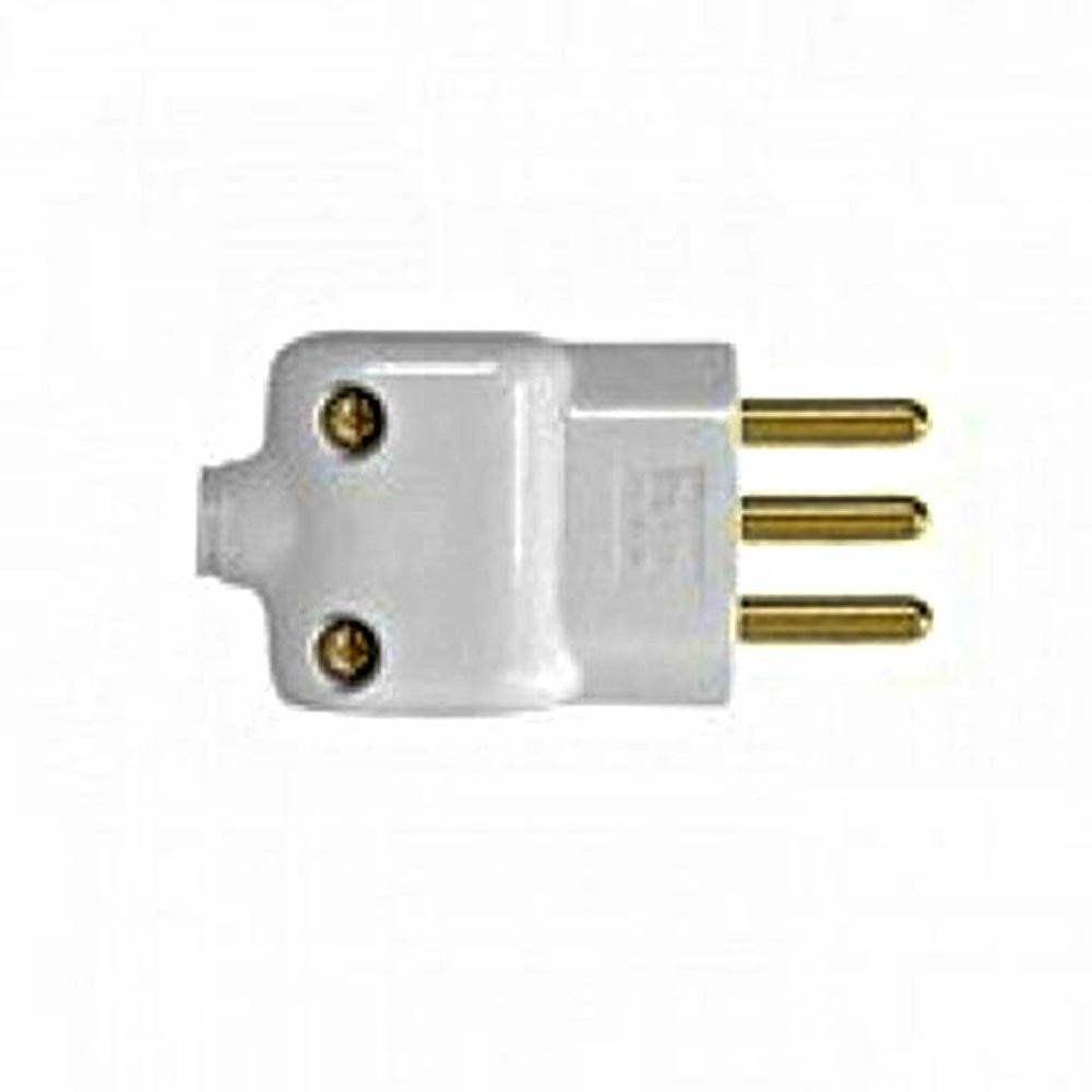 Plug Macho 2 Polos + Terra Novo Padrao (10 Amp)