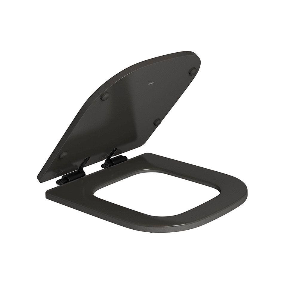Assento Poliéster Ébano Fosco com Slow Close e Ferragem Black Matte para o Modelo Piano AP337 - Deca