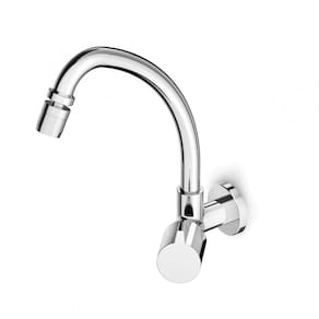 Torneira para Cozinha de Parede Bica Móvel Arejador Articulado Fit Celite Cromado