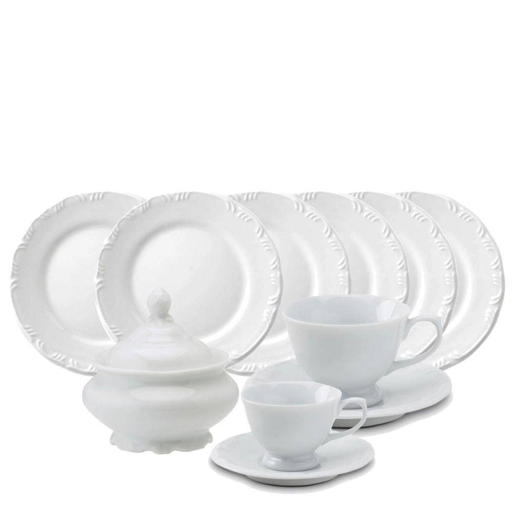 Aparelho de Chá e Café Porcelana Schmidt 53 peças - Dec. Vitoria 0397 em  Promoção na Americanas