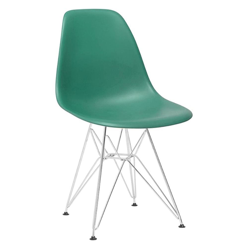 Cadeira Eames dkr - base cromada