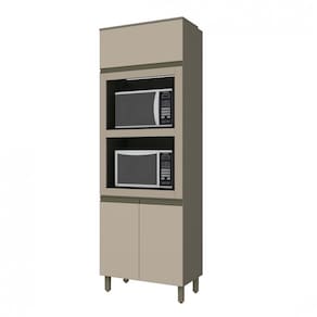 Paneleiro Torre Quente 3 Portas 71,5cm Connect Henn Duna/Cristal