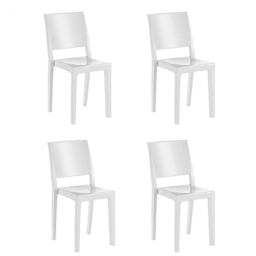 Conjunto 4 Cadeiras em Polipropileno Hydra Plus Cristal UZ Branco Menor preço em Conjunto 4 Cadeiras em Polipropileno Hydra Plus Cristal UZ Branco