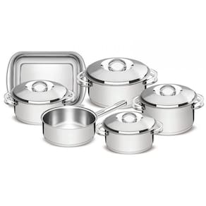 Conjunto de Panelas Inox com Fundo Triplo 6 Peças Solar Tramontina