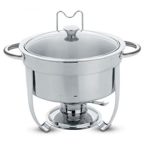 Rechaud Banho Maria Inox com Tampa de Vidro e Fogareiro 7L Tramontina