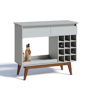 Aparador Bar com Adega 12 Nichos 2 Gavetas Classic Retrô Imcal Branco