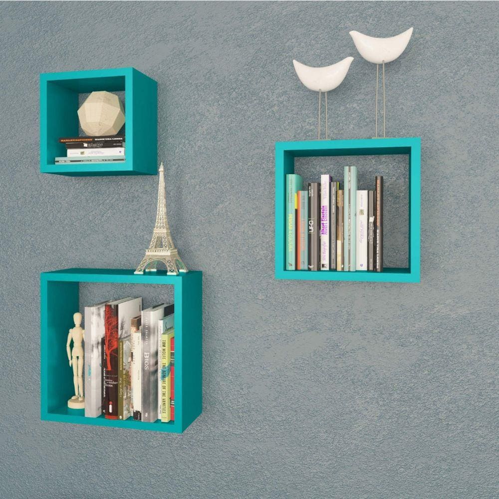 Conjunto 3 Nichos AM 3078 Movelbento Turquesa